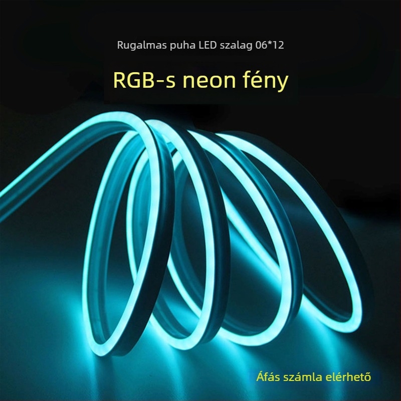 Rugalmas neonfény csík reklámhoz, 24V alacsony feszültség, 3535 LED, Sanan Optoelectronics, dimmelhető, vízálló