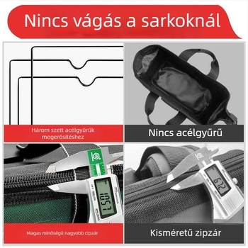 Elektromos szerszámkészlet tároló táskával – négyzet alakú dizájn, multifunkcionális, tartós