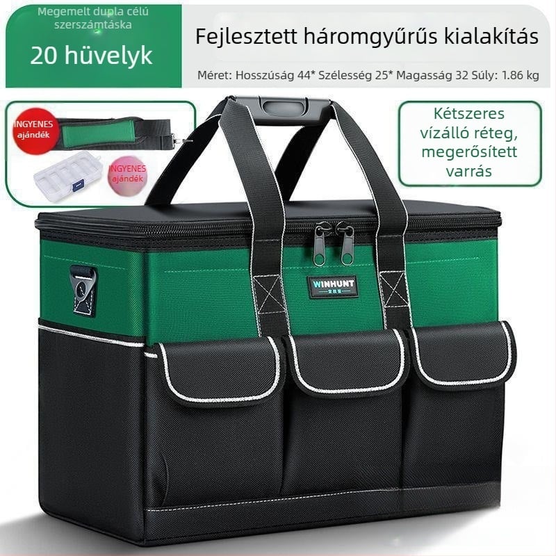 Elektromos szerszámkészlet tároló táskával – négyzet alakú dizájn, multifunkcionális, tartós