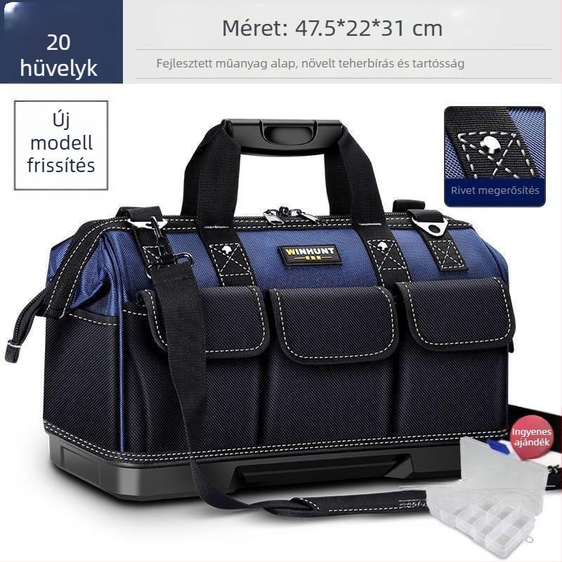 Elektromos szerszámkészlet tároló táskával – négyzet alakú dizájn, multifunkcionális, tartós