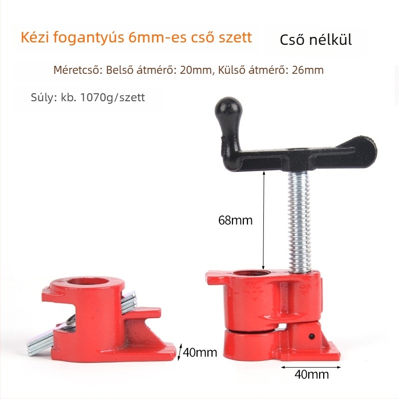 F alakú szorító fa- és kőiparhoz — korlátlan szorítási tartomány, súly 1,4