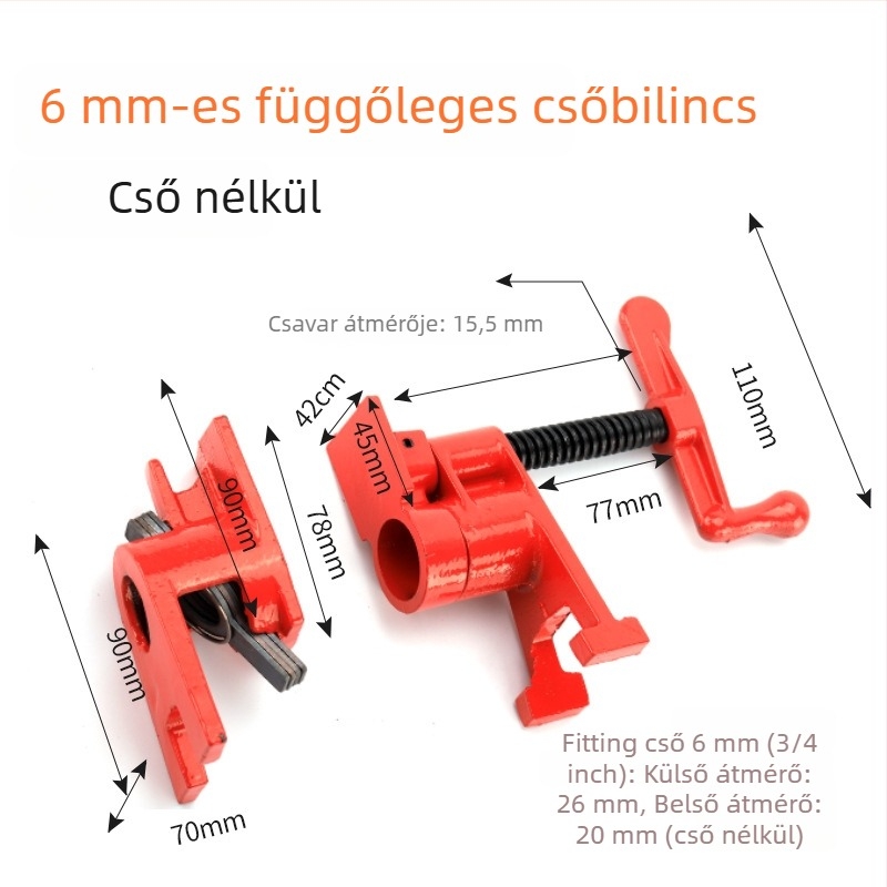 F alakú szorító fa- és kőiparhoz — korlátlan szorítási tartomány, súly 1,4