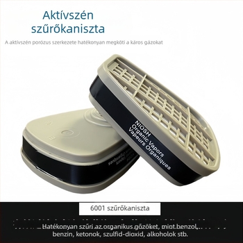 Gumi gázmaszk ipari por, sprayfestés, növényvédőszerek és vegyi gázok elleni védelem