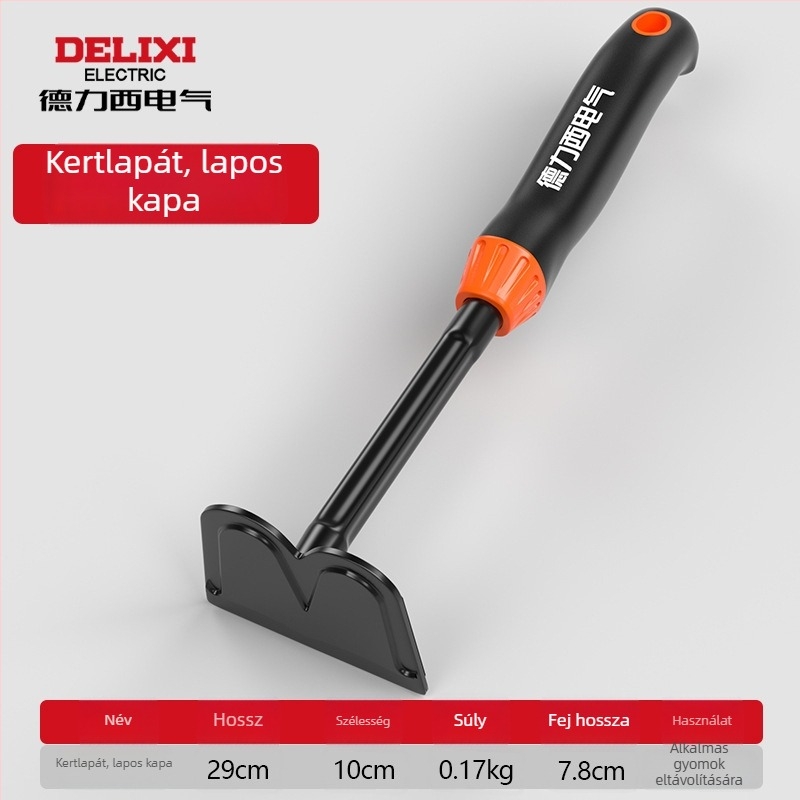 Delixi Electric kertészeti ásó készlet, szénacél, három darabos készlet kerthez, virágágyásokhoz és strand használatra