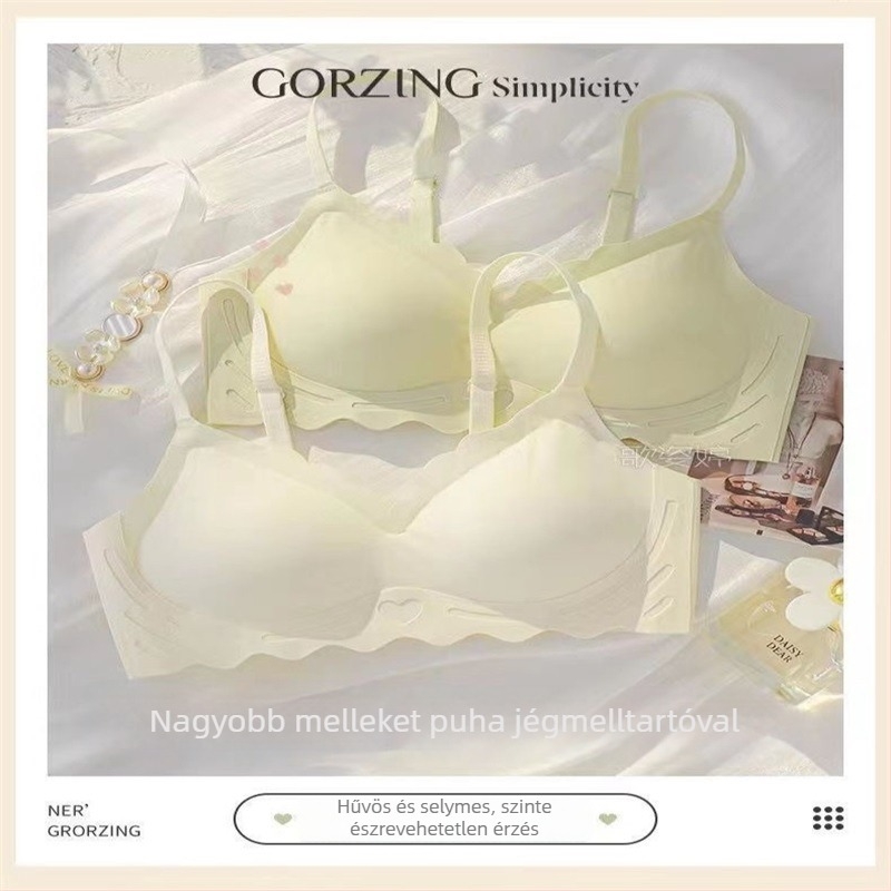 Sima vezeték nélküli melltartó vékony puha támasztékkal, 3/4 kosár, Nylon anyag spandex béléssel (<30%), rögzített dupla vállpántok, hátsó három sor kapocs