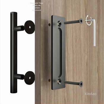 Mâner dublu-față pentru uși de hambar – pentru uși glisante, montaj deschis, canelat