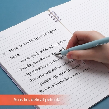 Caiet cu foi detașabile, copertă PP, hârtie din pulpă de lemn, 40 g/m², stil birou