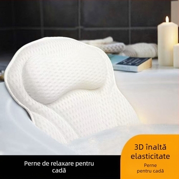 Pernă de baie cu ventuză, în formă de fluture — pernă de masaj multifuncțional, umplută cu fibre și memory foam, nucleu din poliester, pentru adulți, Zhicheng zc-2025