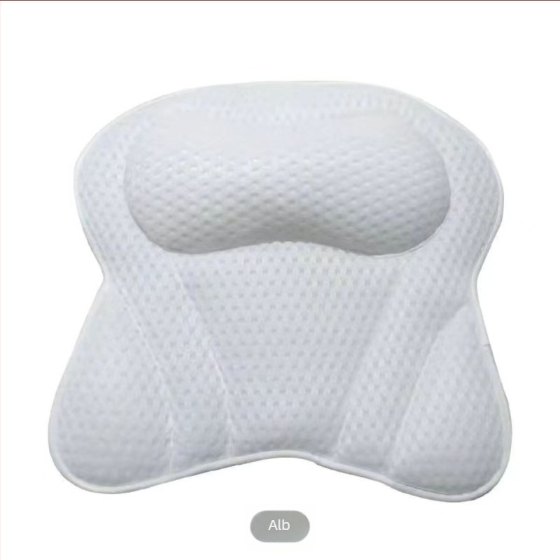 Pernă de baie cu ventuză, în formă de fluture — pernă de masaj multifuncțional, umplută cu fibre și memory foam, nucleu din poliester, pentru adulți, Zhicheng zc-2025