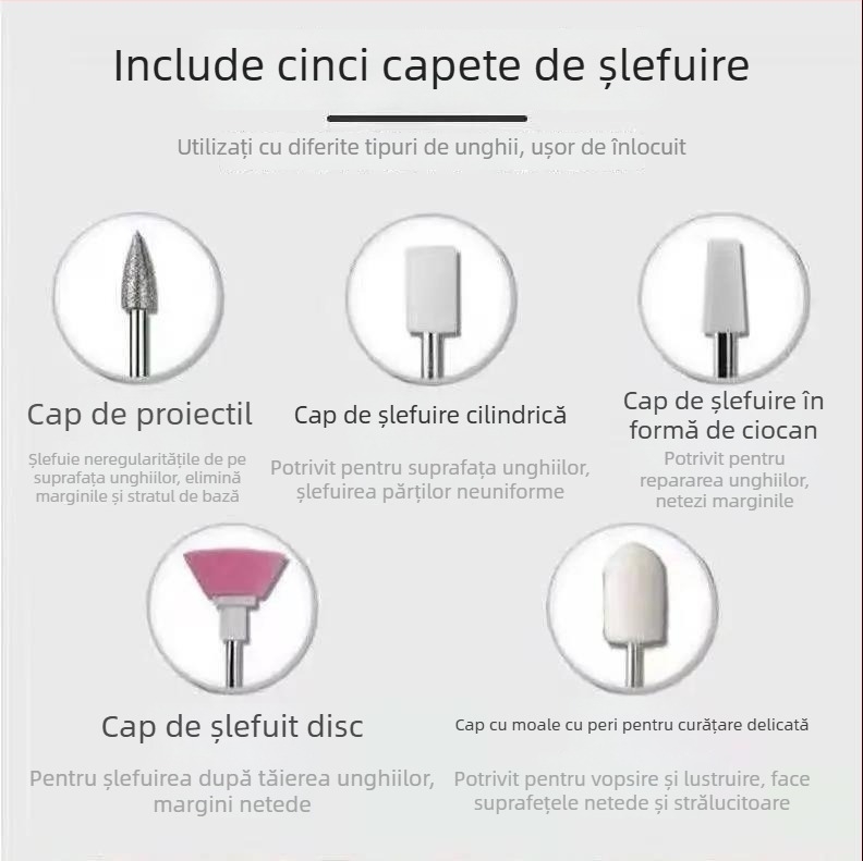 Polizor unghii DMJ – Plastic, stil coreean, șlefuire