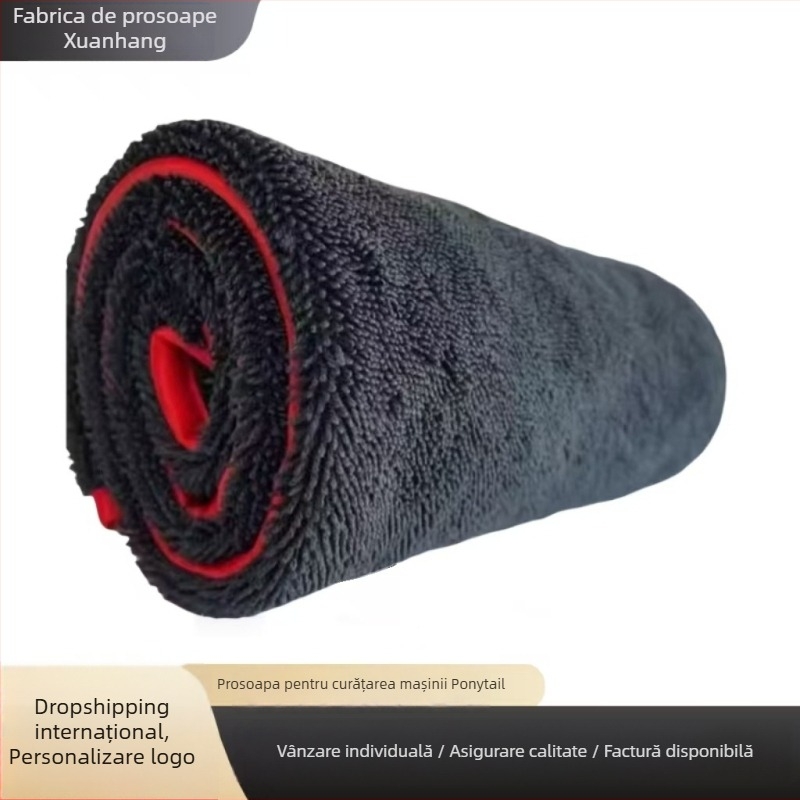 Prosop din microfibră ultra-fină pentru ștergerea mașinii, absorbant, personalizabil, fir cu înfășurare slabă