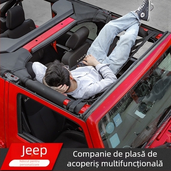 Plasă izolatoare pentru acoperiș cu hamac pentru Jeep Wrangler JK/JL – Piesă de modificare a plafonului moale, personalizabilă