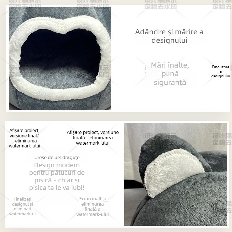 Cuib de pisică — Material textil, Nu este importat, Compatibil cu etichete private