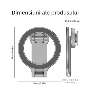 Suport pliabil magnetic pentru telefon cu cold shoe, compatibil cu camerele de acțiune DJI Action 5 Pro/4/3