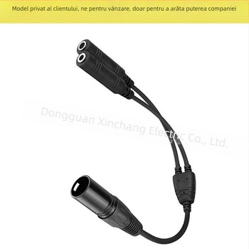 Cablu splitter XLR pentru căști, 1 la 2, mufe femele 6,3/5,2 mm, PJ-055, Xinchang