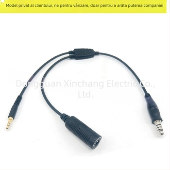 Cablu splitter XLR pentru căști, 1 la 2, mufe femele 6,3/5,2 mm, PJ-055, Xinchang