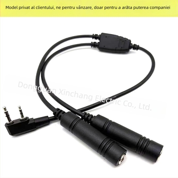 Cablu splitter XLR pentru căști, 1 la 2, mufe femele 6,3/5,2 mm, PJ-055, Xinchang
