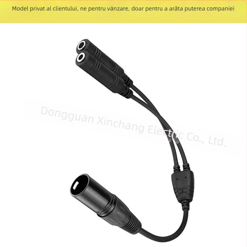 Cablu splitter XLR pentru căști, 1 la 2, mufe femele 6,3/5,2 mm, PJ-055, Xinchang