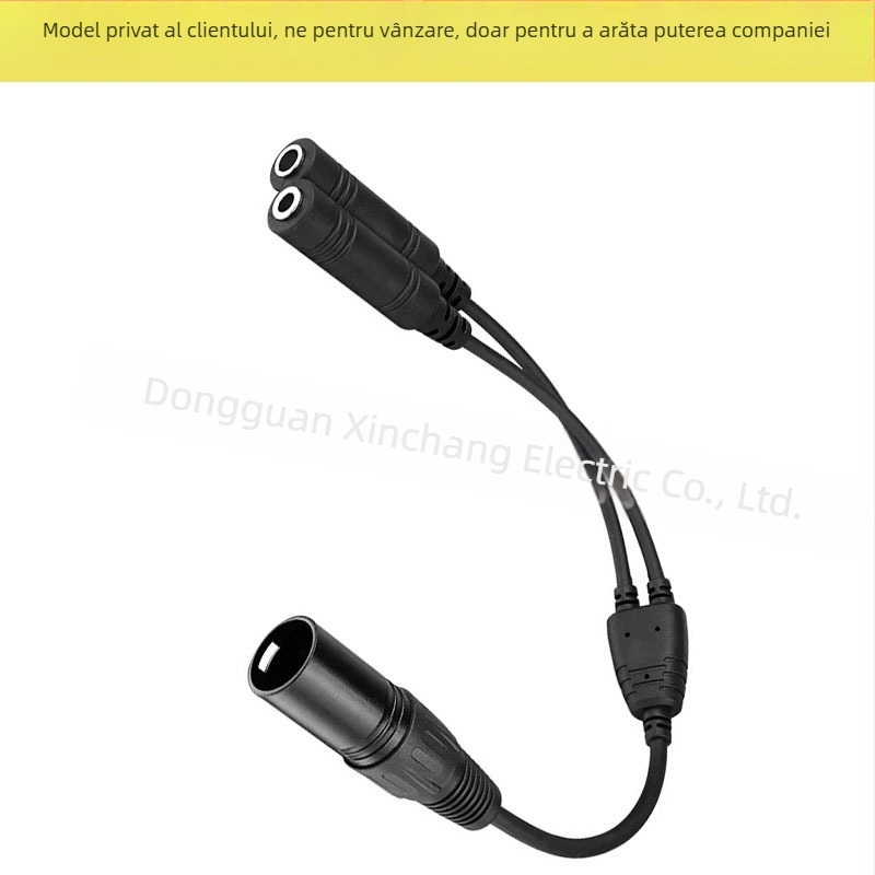 Cablu splitter XLR pentru căști, 1 la 2, mufe femele 6,3/5,2 mm, PJ-055, Xinchang
