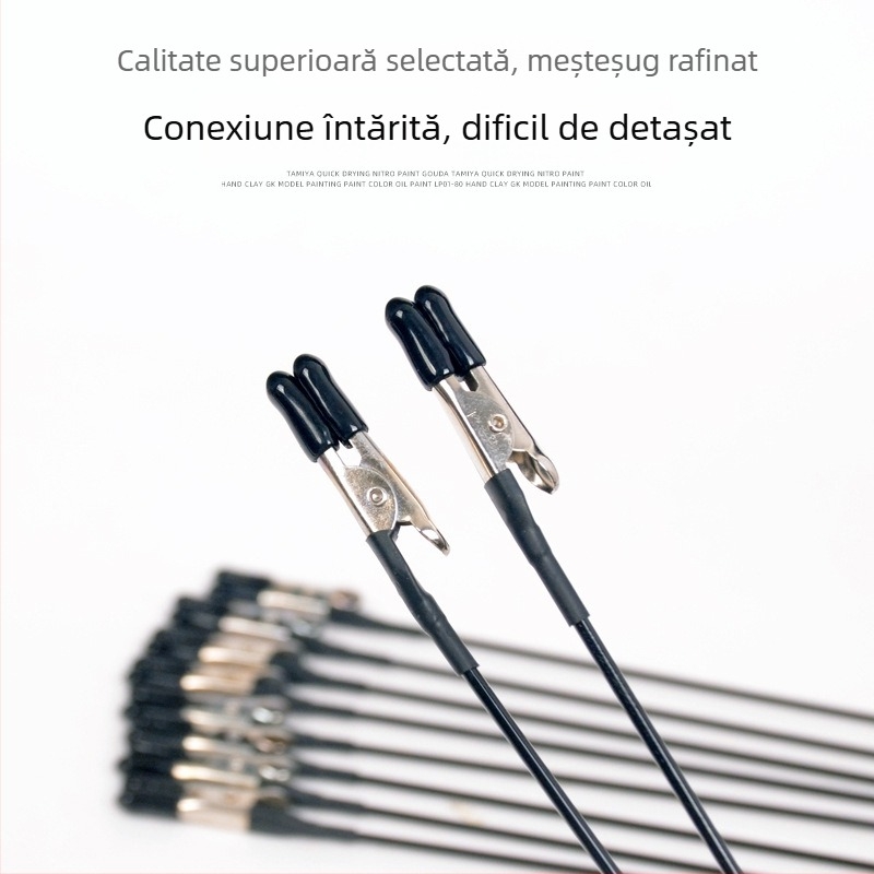 Clip pentru vopsire și uscare a modelului Gundam, cu aerograf, clemă crocodil anti-ținere, corp metal/plastic, 63 g