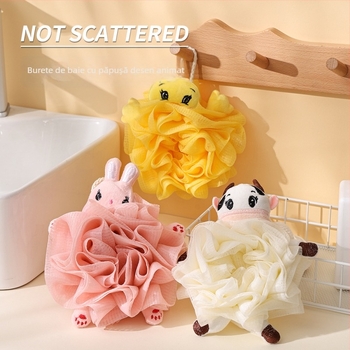 Bathable Bilă de baie cu design rață, moale și durabilă, plasă PE + poliester