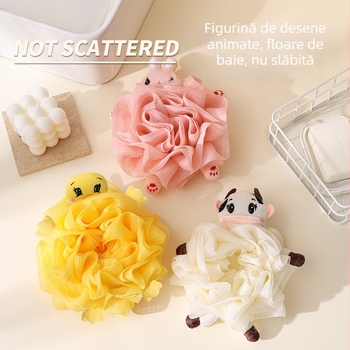 Bathable Bilă de baie cu design rață, moale și durabilă, plasă PE + poliester