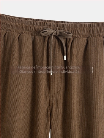 Pantaloni casual bărbați lungi - croială dreaptă, talie medie, poliester, respirabili, primăvara 2025