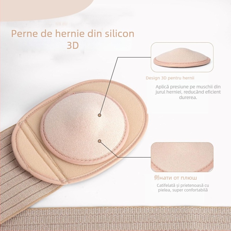 Centură pentru hernie ombilicală pentru adulți, support abdominal respirabil pentru fixare hernie, model SQDC-I, material poliester, Shengrui Xikang