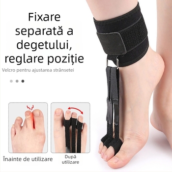 Orteză de gleznă cu design cu degete separate și curea Velcro reglabilă