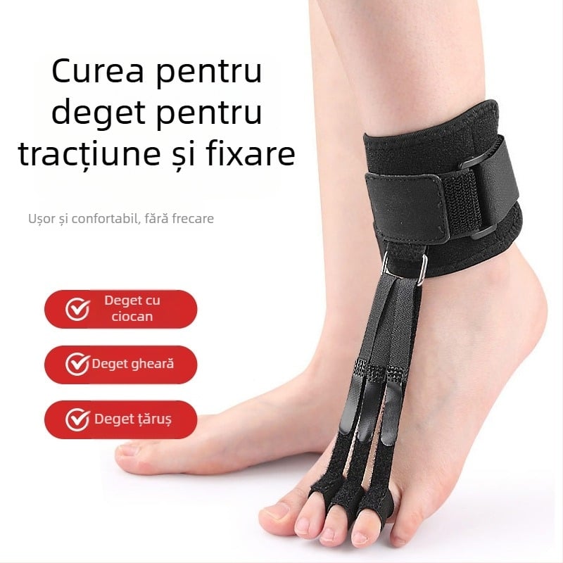 Orteză de gleznă cu design cu degete separate și curea Velcro reglabilă