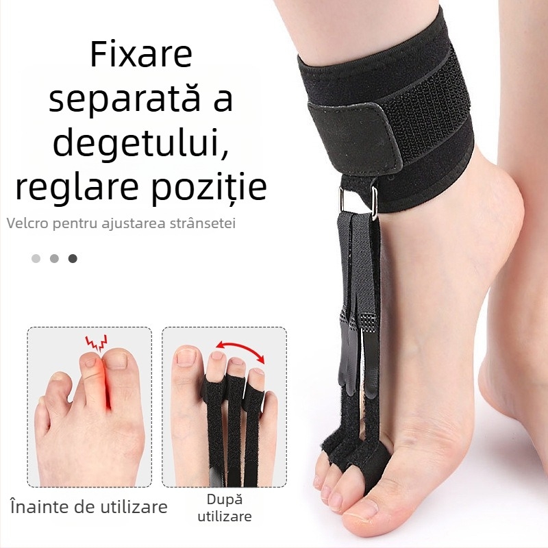 Orteză de gleznă cu design cu degete separate și curea Velcro reglabilă