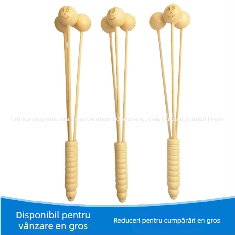 Cioc masaj din lemn pentru picioare, mecanic, fără alimentare, 3 capete rotunde de masaj, transmisie CVT, lansare 2022