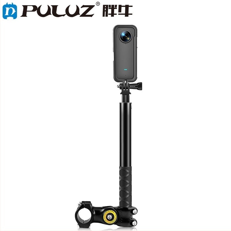 PULUZ clemă universală pentru țeavă pentru bicicletă și motocicletă cu selfie stick, aliaj, fără telecomandă, suport pentru personalizare
