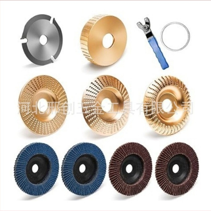 Set de 14 discuri de frezat pentru tâmplă, pentru polizor unghiular, cu disc dur rotund pentru ascuțirea cuțitelor și lustruire