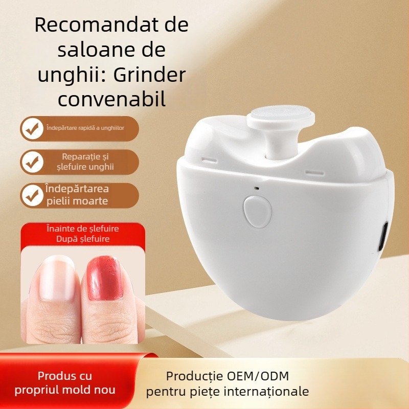 Polizor electric pentru unghii, instrument portabil de manichiură, model H-2405, din plastic, 110 g