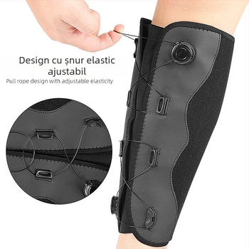 Protecție gambă cu compresie, reglabilă prin buton – potrivită pentru baschet și alergare