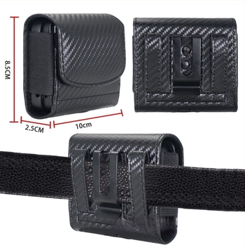 Geantă pentru telefon din piele naturală, formă rotundă, închidere cu capac, compartiment secret, unisex