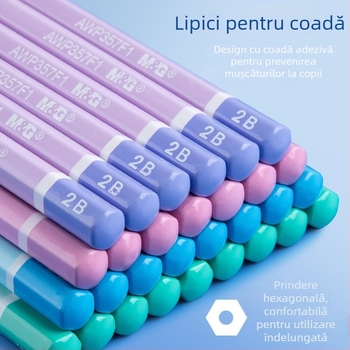 Creion Morning Light M&G HB, corp din lemn, pentru copii în clasele I–II