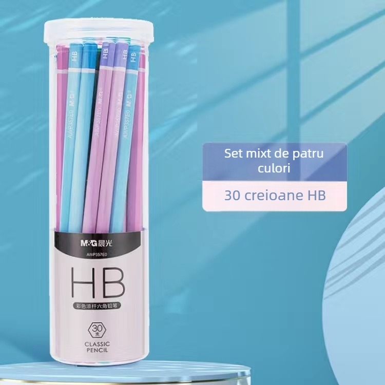 Creion Morning Light M&G HB, corp din lemn, pentru copii în clasele I–II