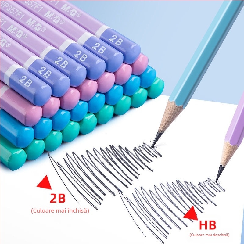 Creion Morning Light M&G HB, corp din lemn, pentru copii în clasele I–II