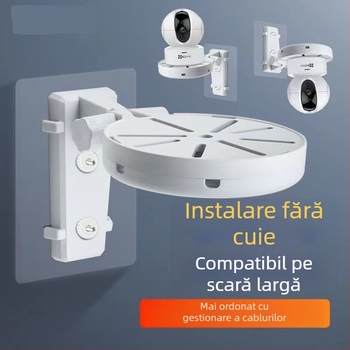 Suport universal de montaj pentru camere de supraveghere interioare (fără găuri), din plastic, turnare prin injecție, Hong Xuan, cu bază originală de montaj