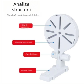 Suport universal de montaj pentru camere de supraveghere interioare (fără găuri), din plastic, turnare prin injecție, Hong Xuan, cu bază originală de montaj