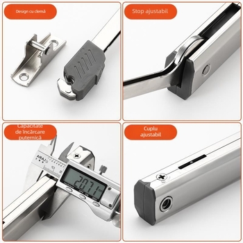 Tijă hidraulică pentru ușa de dulap pentru uși basculante, model G68, oțel laminat la rece, stil modern minimalist