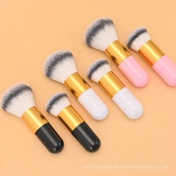 Pensulă pentru pudră cu peri moi sintetice, portabilă, 1 bucată