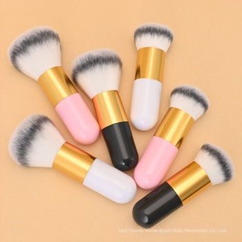 Pensulă pentru pudră cu peri moi sintetice, portabilă, 1 bucată