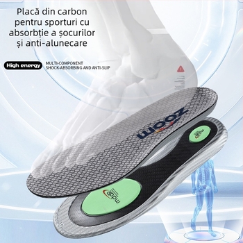 Tălpiță sport cu placă din carbon, talpă întreagă, respirabilă, absorbantă de sudoare, model 5207