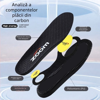 Tălpiță sport cu placă din carbon, talpă întreagă, respirabilă, absorbantă de sudoare, model 5207