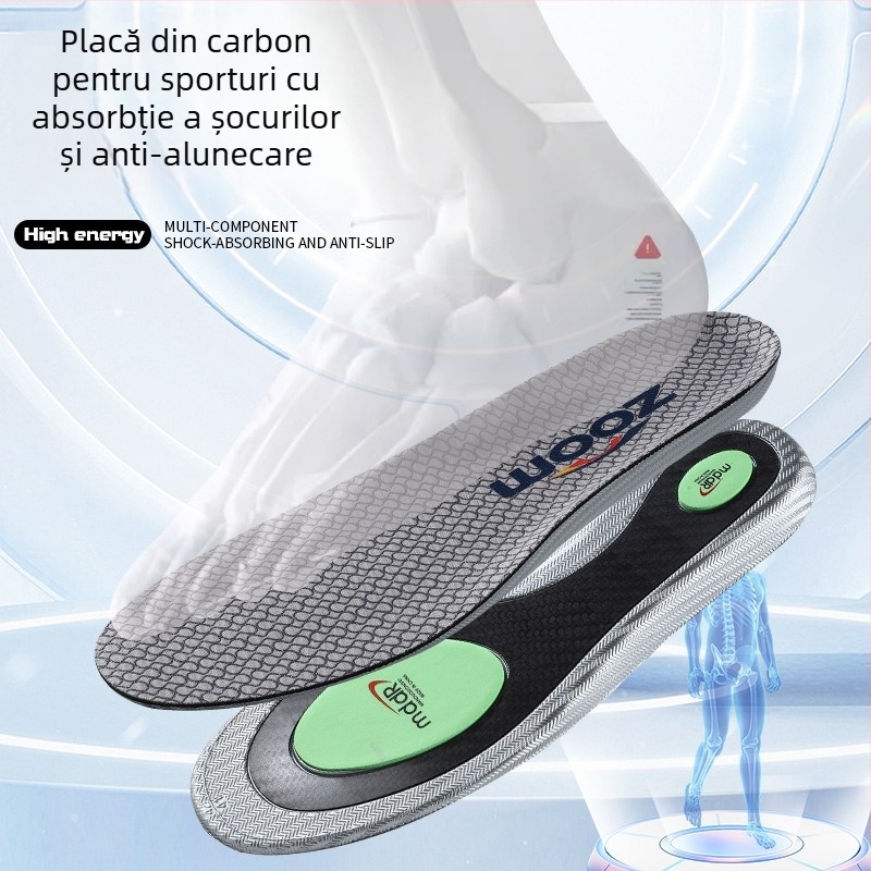 Tălpiță sport cu placă din carbon, talpă întreagă, respirabilă, absorbantă de sudoare, model 5207