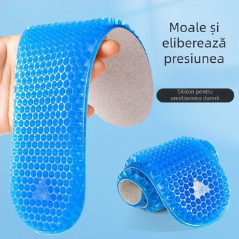 Tălpi din silicon cu structură fagure pentru bărbați și femei, absorb transpirația, deodorant și amortizare a șocurilor, tăiate la formă, uscate și respirabile pentru pantofi sport