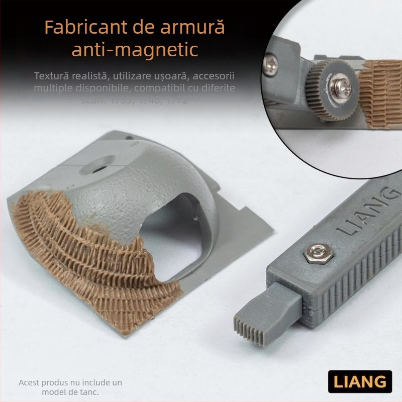 Fabricator armură anti-magnetică pentru modele de tancuri – include forme la scări diferite, model 0229